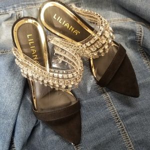 After 5 Black Bling Heels